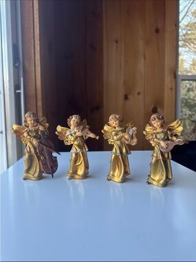 Golden Angel Quartet Holiday Figurine Set